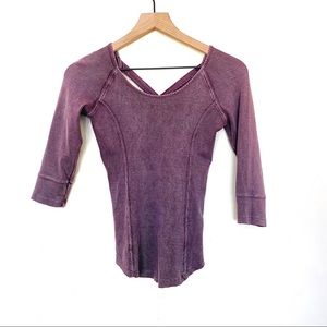 Vintage free people purple fitted strappy sweater